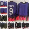 C2604 2021 Rewers Retro Hockey Jerseys 9 Clayton Keller 97 Jeremy Roenick Alternate Black Vintage Mensed koszulki