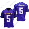 coe1 2020 New NCAA East Carolina Pirates ECU Jerseys 5 Chris Johnson College Football Jersey Violet Taille Jeune Adulte