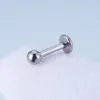 Nose Rings Studs 10pcslot Right Grand ASTM F136 Internal Threaded Labret Stud Body Piercing 3mm Ball Labret Monroe Lip Ring for Women 230605