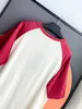 女性のTシャツデザイナーアメリカンコントラストラグランスリーブレタープリント夏の夏のルース韓国語バージョンミッドレングスインストレンディでファッショナブルなトップY48D