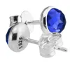 Orecchini a bottone Goccioline di dicembre Gioielli in argento sterling con gioielli in argento 925 con cristalli blu di Londra per le donne