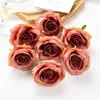 Decorative Flowers 100Pcs 9Cm Artificial Wall For Scrapbook Christmas Home Decoration Wreaths Wedding Garden Diy Candy Box Silk White Roses