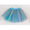 Saias Dança Colorida Fofo Adulto Arco-Íris Linha A Princesa Verão Lindo Tutu Vestido de Baile Feminino Jupe 2023 G220606