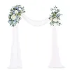 Dekorativa blommor Artificial Flower Wedding Arch Kit swags med tyg ren drap blommor för skyltar dekor förpackning med 3