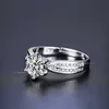 Voor Vrouwen Mannen Lab-grow Diamond Ring Sieraden Geschenken 925 Sterling Zilver Wit Princess Cut Moissanite Ring Ketting Oorbellen