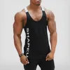 Été Gym débardeur hommes coton vêtements musculation sans manches chemise Fitness gilet Muscle Singlets entraînement réservoir Slim Fit