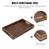 Płytki Zakażone palety z litego drewna Palety Patelki Pokrywa Pokrywa Tabela Vintage Tray Home Chlead Snack