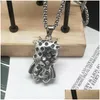 Pendant Necklaces Adorable Zodiac Calf Necklace Fl Diamond Hip Hop Animal Couple Copper Jewelry For Women Men Drop Delivery Pendants Dhago