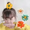 Outros 1pc Faixas de cabelo de flores coloridas feitas à mão Cordas de cabelo fofas Acessórios para crianças