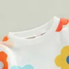 Macacões Roupas de Bebê Meninas Meninos Estampados Coloridos Primavera Outono Macacão Manga Longa Canelada Triângulo G220606