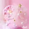 Forniture festive Palla di pelo Filato Albero di Natale Cake Topper per la decorazione della festa di compleanno Ballet Girl Wedding Love Gift Baby Shower Baking