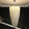 シャンデリアモダンなクリスタルシャンデリアダイニングルーム豪華なカラフルなクリスルハンギングランプ長方形のキッチンアイランドLED照明器具