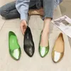 Kvinnor Flat Shoes Gommino Driving Shoe Gravida Women Shoes Gold Silver Black Flats Liten Size 33 34 43 Solid Color Leather Flats