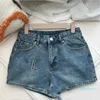 Fashion Women's Jeans designer Spring/Summer 2023 Style chic Embroidery Waist Slim Loose Denim Wide Leg Shorts for Women