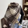 Sjaals Unisex Mooie Plaid Fringe Sjaal Winter Veelzijdige Dames Warme Wrap Sjaal Meisjes Mode