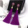 Pendurado Lustre Flor Rosa Tassel Brincos Studs Ouro Mulheres Brincos Moda Jóias Will And Sandy Presente Drop Delivery Dh3Dk