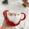 Mugs Christmas Santa Claus Ceramic Cup Home Coffee Mug Milk Student Gift Cute Cartoon Water