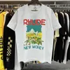 Designer Fashion Clothing Tees Tshirt Rhude Windowsil Castle Cocotier Fenêtre Seuil Paysage Double Fil Pur Coton Casual T-shirt à Manches Courtes pour Hommes Femmes Lit