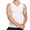 Ice Silk Vest Men sömlös modal ärmlös skjorta Fitness Sport Loose Summer Bottoming V-Neck Tank