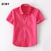 Ensembles de vêtements GFMY été vêtements pour enfants bébés garçons chemises solide à manches courtes coton enfants chemises pour garçons filles enfant casual chemise haut 230605