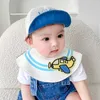 Bibs Burp Cloths Korean cotton cartoon cute fake collar children's clothing accessories solid color baby bib G220605