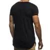 Men's Suits A1976 T-shirt Mannen 2023 Leisure Zomer Korte Mouw Effen Kleur Patchwork Tops Tees Herenkleding Slim Camisetas Man Tshirt