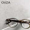 Солнцезащитные очки рамы Ovza Retro Eyeglass рама овальных женских очков с прозрачными мужчинами Twocolor S4089 230605