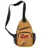 Sacs Sacs d'extérieur Raw Hommes Sac de poitrine RAW Naturel Papiers non raffinés Femmes Sacs à bandoulière Oxford Sports imperméables Voyage Casual épaule B