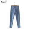 Jeans Ladiguard Sexy Mode Crayon Pantalon Femme Jeans Denim Pantalon Boyfriend Trou Déchiré Pantalon Coupe Haute Skinny Jeans Automne Pantalon