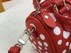 Yayoi Kusama Dots Umhängetasche Speedy Mini Boston Bag Bandouliere 16 XYK Mehrfarbige Nano Designer Denim Jacquard Monogramme Prägung Leder Geldbörse