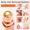 Epilator Portable 2 IN 1 Electric Epilator Eyebrow Trimmer Female Body Lipstick Shape Hair Removal Women Painless Razor Shaver 230605