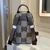 2023 Famoso zaino da donna con design a motivi geometrici, materiale in pelle di tela, design impermeabile, borsa in pelle per zaino di lusso