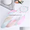 Other Home Decor Rame Feather Dream Catcher Wall Hanging Decoration Wind Chimes Bedroom Hanger Valentines Birthday Gift Drop Dhsam
