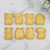 Bakning Mögelplastkakor Diy Cartoon Biscuit Mold 3D Cutters Biscoito Mold Cake Decorating Tool