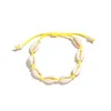 Богемские натуральные морские раковины браслеты для женщин Мужчины Лето песчаные пляжные струнные веревки ручной работы Bangle Diy украшения оптом