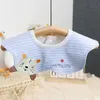 Lätzchen Spucktücher Baumwolle bedrucktes, modisches Baby-Shirt mit Rundhalsausschnitt, 360-Grad-Blumenlätzchen G220605