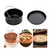 Fryers Baking Cake Barrel Steel Pizza Pan Air Fryer Accessories 6 7 8 Inch For Fit All Airfryer Electric Fryer For Gourmia