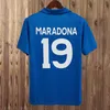 88 89 Maradona Crippa Mens 레트로 축구 유니폼 Vittorio 화이트 옐로우 나폴리 클라우디오 짧은 슬리브 포트 볼 셔츠 성인 유니폼