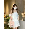 Casual Kleider Sommer 2023 Weiß Puff Sleeve Süßes Kleid Koreanische Mode Prinzessin Weibliche Französisch Vintage Fee Kawaii Lose