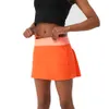 LL-88207 Womens Yoga Outfits High Waist Tennis Skirts Exercise Pleated Skirt Cheerleaders Short Dresses Fiess Wear Girls Running Elastic Pants Sportswear Lined