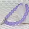 Strang Großhandelspreis Violetter Chalcedon Jade Naturstein 8mm Runde Perlen Schmuckherstellung 7,5 Zoll B2023