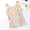 女性のシェイパーすべてのドレス夏の産後ウエストバンドボディシェーピングトップメッシュシン胸サポートロングTシャツ