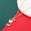 Kettingen Kerst Hanger Ketting Kerstman Pinguïn Mode Meisjes Vrouwen Kinderen Kinderen Jaar Geschenken