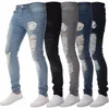 Mens Jeans Skinny Trousers Denim Pants Casual Fashion Man Ripped Biker Pencil Slim Fit Stretchy Brand Men Clothing 230606