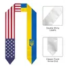 Scarves Graduation Sash Ukraine & USA United States Flag Stole Shawls Graduate Wraps Scraf International Student Pride Gifts