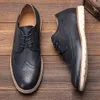 Ultra-licht Brock Casual Single Shoe voor heren Retro lente en zomer comfortabele lederen sneakers nieuwe kledingschoenen A1