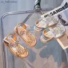 Сандалии сандалии летние девочки шлепанцы детские обувь принцессы Bling Slipper Beach Kids Bowtie Slides Baby 230322 L230518