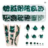 Nagelkonstdekorationer 12Gird Box Multi Size Abcolorful Fix Rhinestones Flatback Crystal Diamond Gems 3D Glitter Luxurious 230606