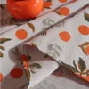 Table Cloth Linen Rectangular Pumpkin Orange Dust-Proof Table Cover for Kitchen Dinning Table Home Decor R230605