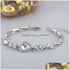 Bracelets De Charme Cristal Coeur De L'océan Amour Bracelet Bracelet Manchette Pour Les Femmes Bijoux De Mode Cadeau Will Et Sandy Drop Livraison Dht3H